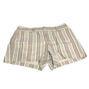 Ann Taylor LOFT chevron boho aztec cream black shorts SIZE 8